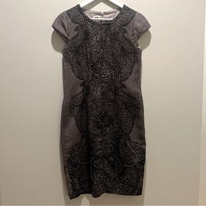 2/$35 Anne Klein Stunning Taupe and Black Dress size 8